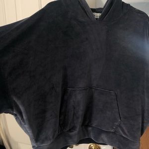 AE velour cropped hoodie